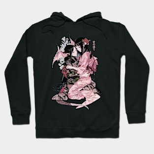 Two Geishas Kissing Graphic T-Shirt 25 Hoodie